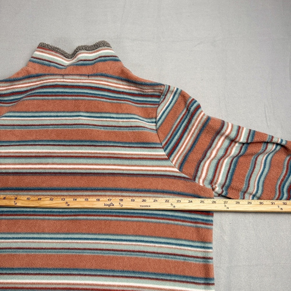 Women's Fleece 1/4 Zip Pullover Shirt Earth Tone Stripes 2XL by North River EUC - Picture 14 of 15